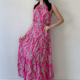Fuchsia Halter Neck Dress