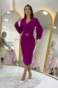 Fuchsia Midi Pencil Dress
