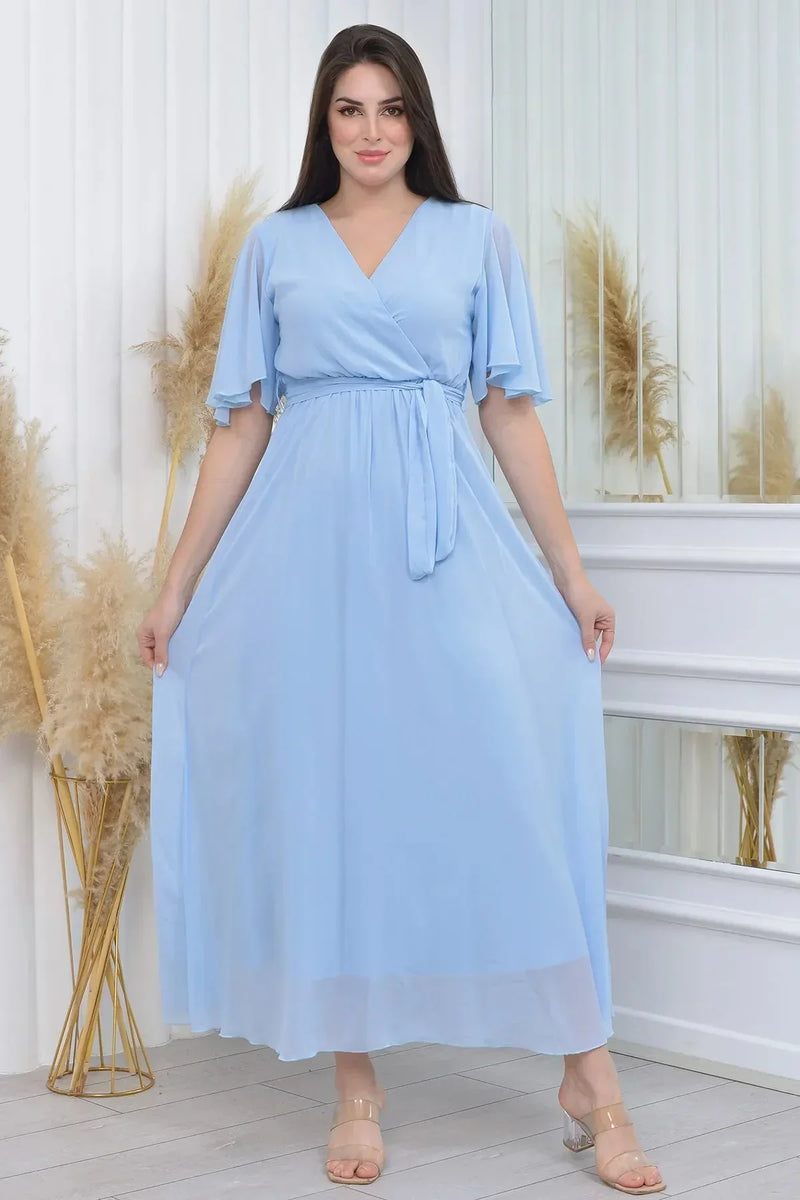 Women's Baby Bluesi Chiffon Sleeveless Plus Size Dress