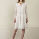 White Short Chiffon Dress