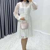 White Short Lace Evening Dress