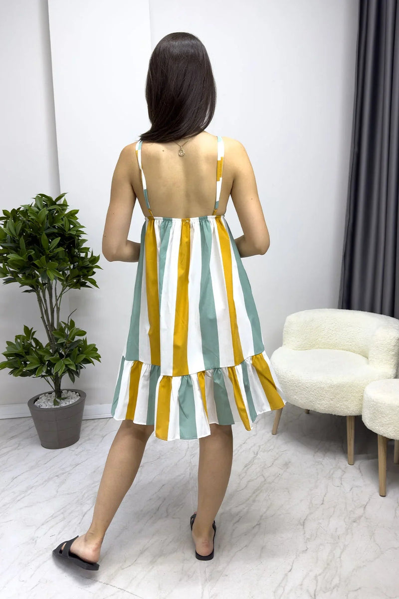 Women's Striped Summer Beach Dress