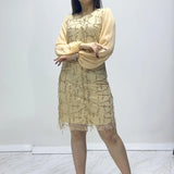 Gold Short Sequin Evening Dress