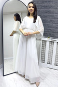 White Maxi Chiffon Dress