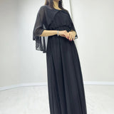 Black Maxi Chiffon Dress
