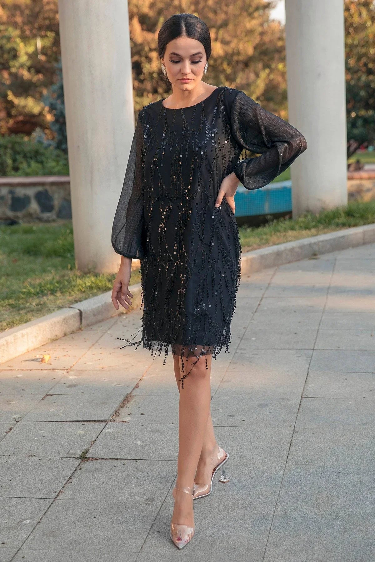 Women's Pulpayet Plus Size Dress Black