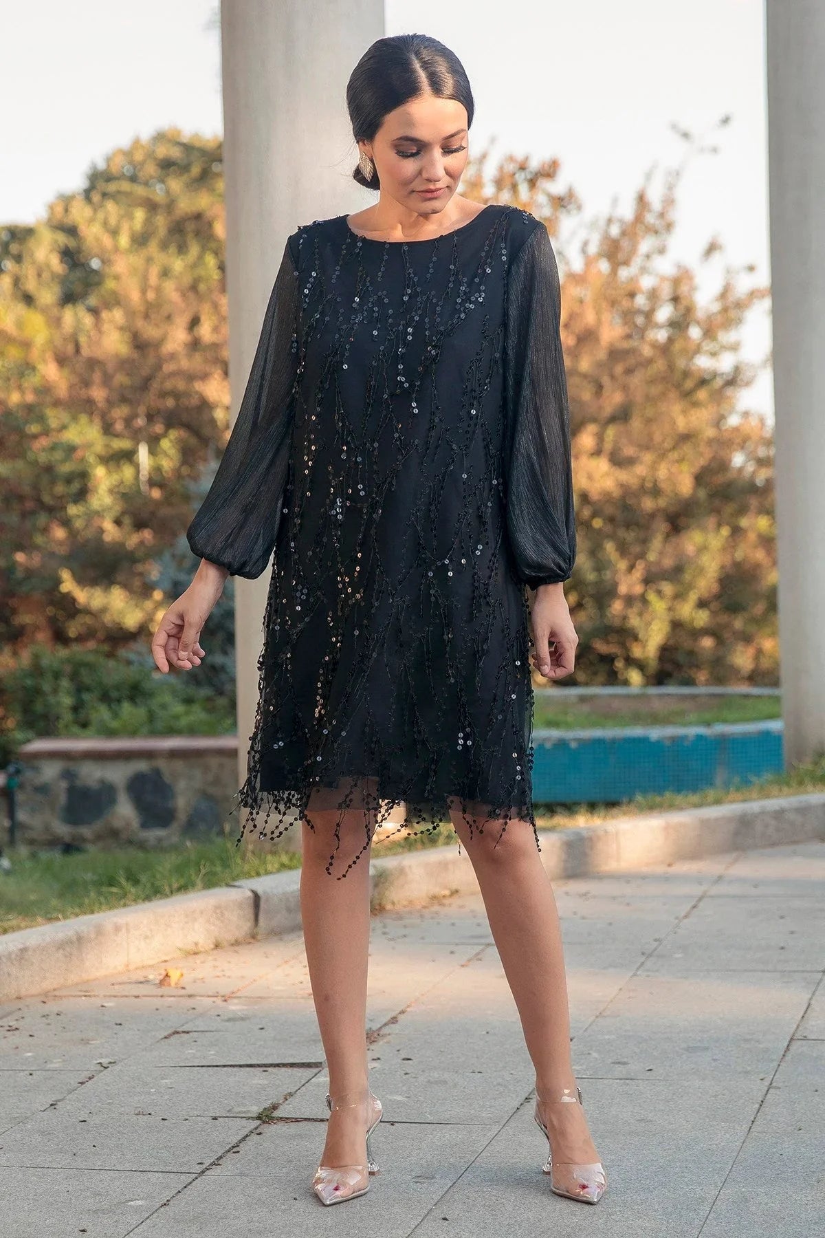 Women's Pulpayet Plus Size Dress Black