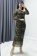 Leopard Print One-Shoulder Tulle Dress