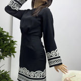 Black Short Embroidered Dress