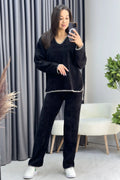 Black Velvet Tracksuit Set